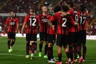 AC Milan players celebrating
